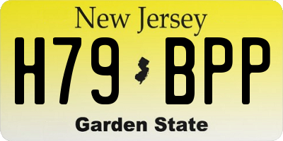 NJ license plate H79BPP