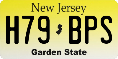 NJ license plate H79BPS