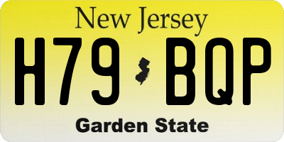 NJ license plate H79BQP
