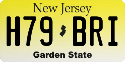 NJ license plate H79BRI