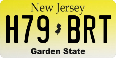 NJ license plate H79BRT