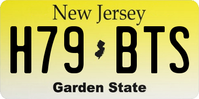 NJ license plate H79BTS
