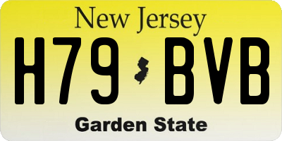 NJ license plate H79BVB