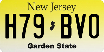 NJ license plate H79BVO