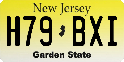 NJ license plate H79BXI