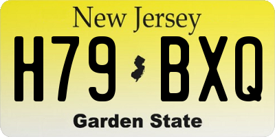 NJ license plate H79BXQ