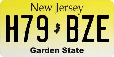 NJ license plate H79BZE