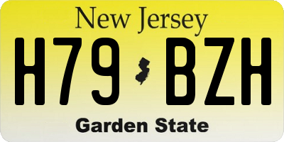 NJ license plate H79BZH