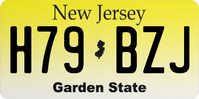NJ license plate H79BZJ