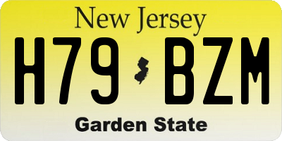 NJ license plate H79BZM