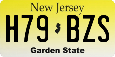 NJ license plate H79BZS