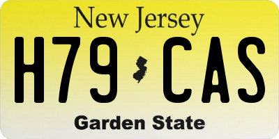 NJ license plate H79CAS