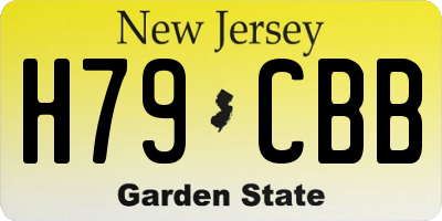 NJ license plate H79CBB