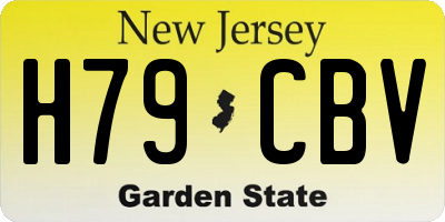 NJ license plate H79CBV