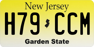 NJ license plate H79CCM