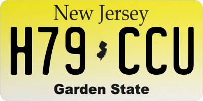 NJ license plate H79CCU