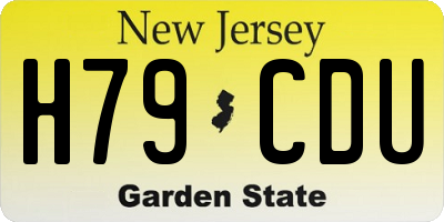 NJ license plate H79CDU