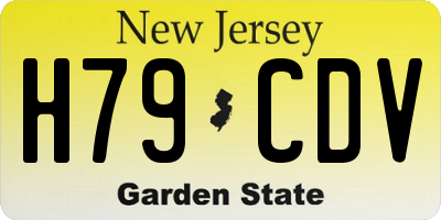 NJ license plate H79CDV