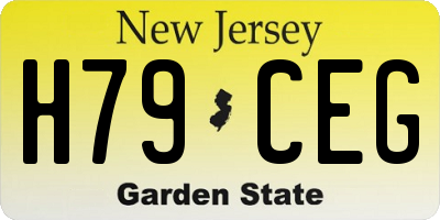 NJ license plate H79CEG