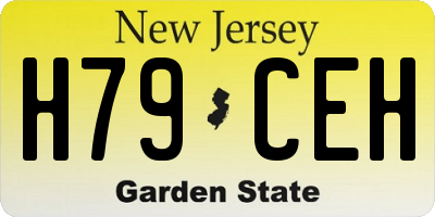 NJ license plate H79CEH