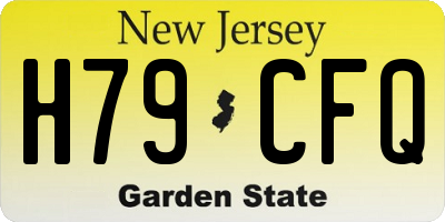NJ license plate H79CFQ