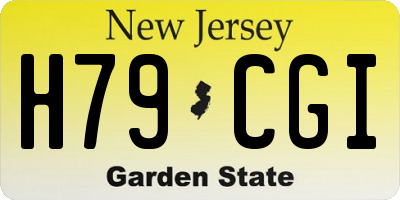 NJ license plate H79CGI
