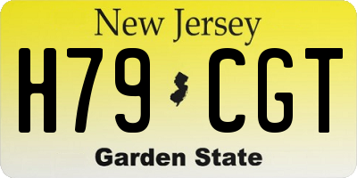 NJ license plate H79CGT