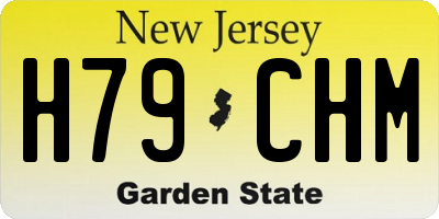 NJ license plate H79CHM