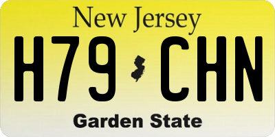 NJ license plate H79CHN