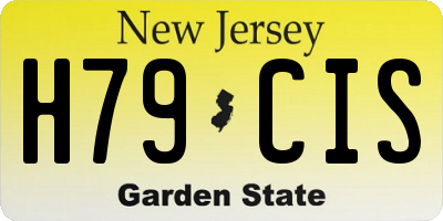NJ license plate H79CIS