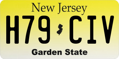 NJ license plate H79CIV