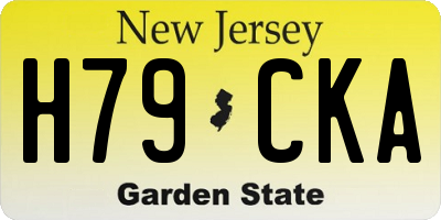 NJ license plate H79CKA