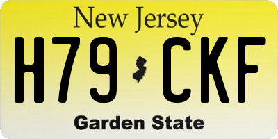 NJ license plate H79CKF