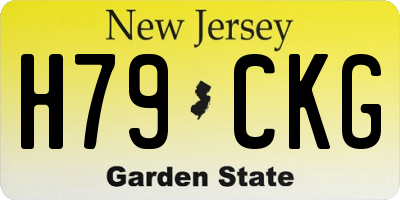 NJ license plate H79CKG