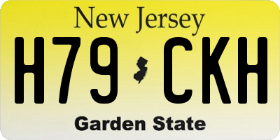 NJ license plate H79CKH