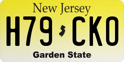 NJ license plate H79CKO