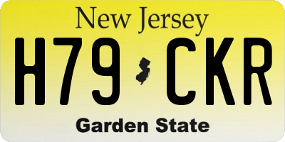 NJ license plate H79CKR