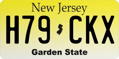 NJ license plate H79CKX