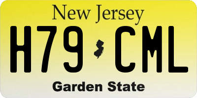 NJ license plate H79CML