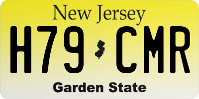 NJ license plate H79CMR