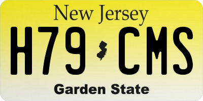 NJ license plate H79CMS