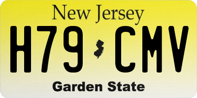 NJ license plate H79CMV