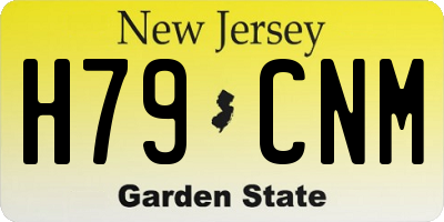 NJ license plate H79CNM