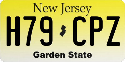 NJ license plate H79CPZ