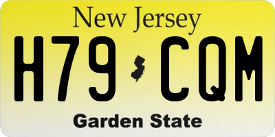 NJ license plate H79CQM