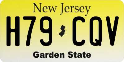 NJ license plate H79CQV