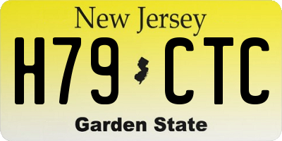 NJ license plate H79CTC