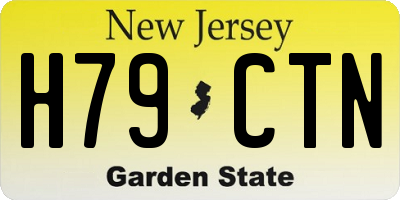 NJ license plate H79CTN