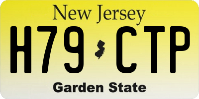 NJ license plate H79CTP