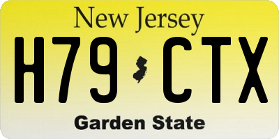 NJ license plate H79CTX